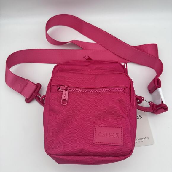 Calpak Stevyn Mini Crossbody Bag Dragon Fruit Pink Adjustable Womens Travel NEW - Picture 6 of 8